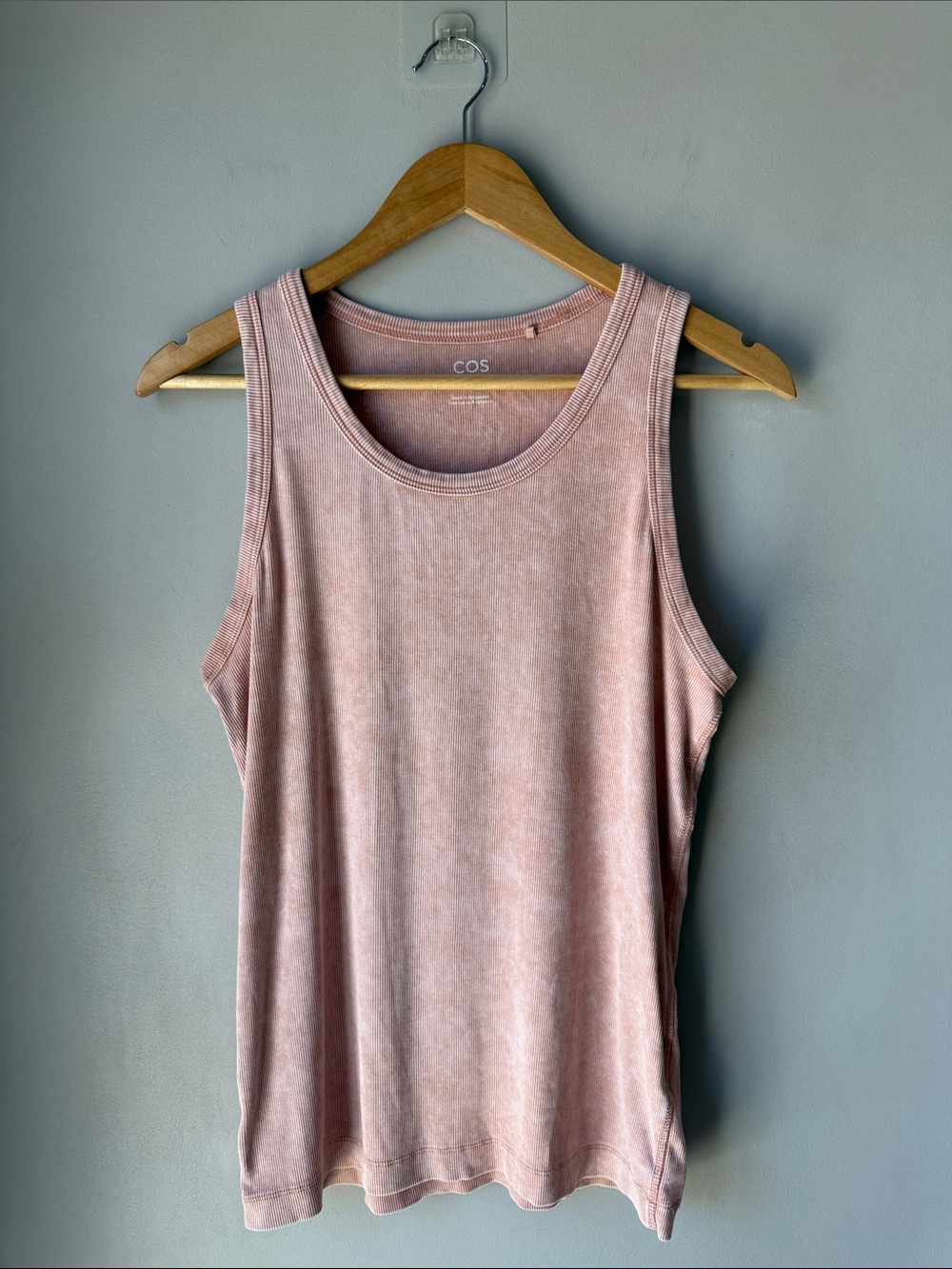 COS Ribbed Tank Top Pink